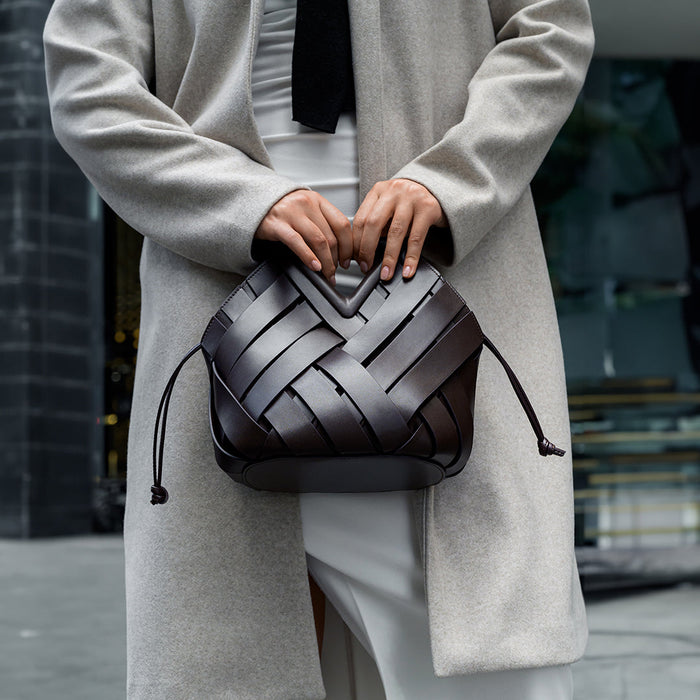 Woven Genuine Leather Lancaster Bag