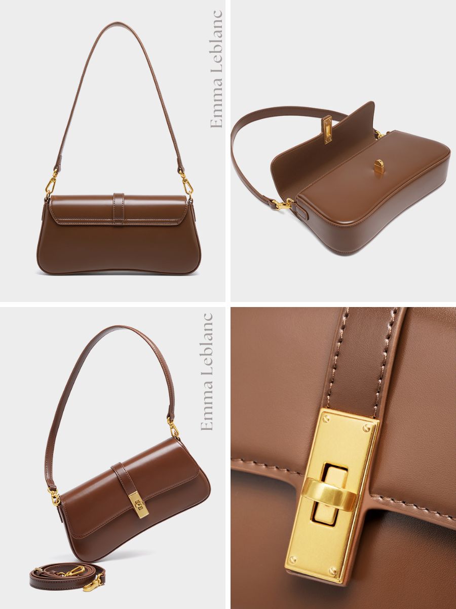 Baguette Small Leather Miami Bag