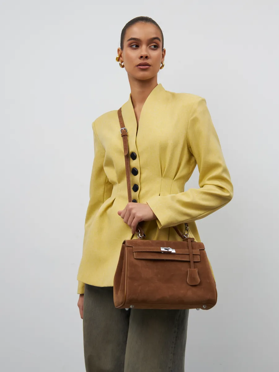 Classic Medium Suede Madrid Bag