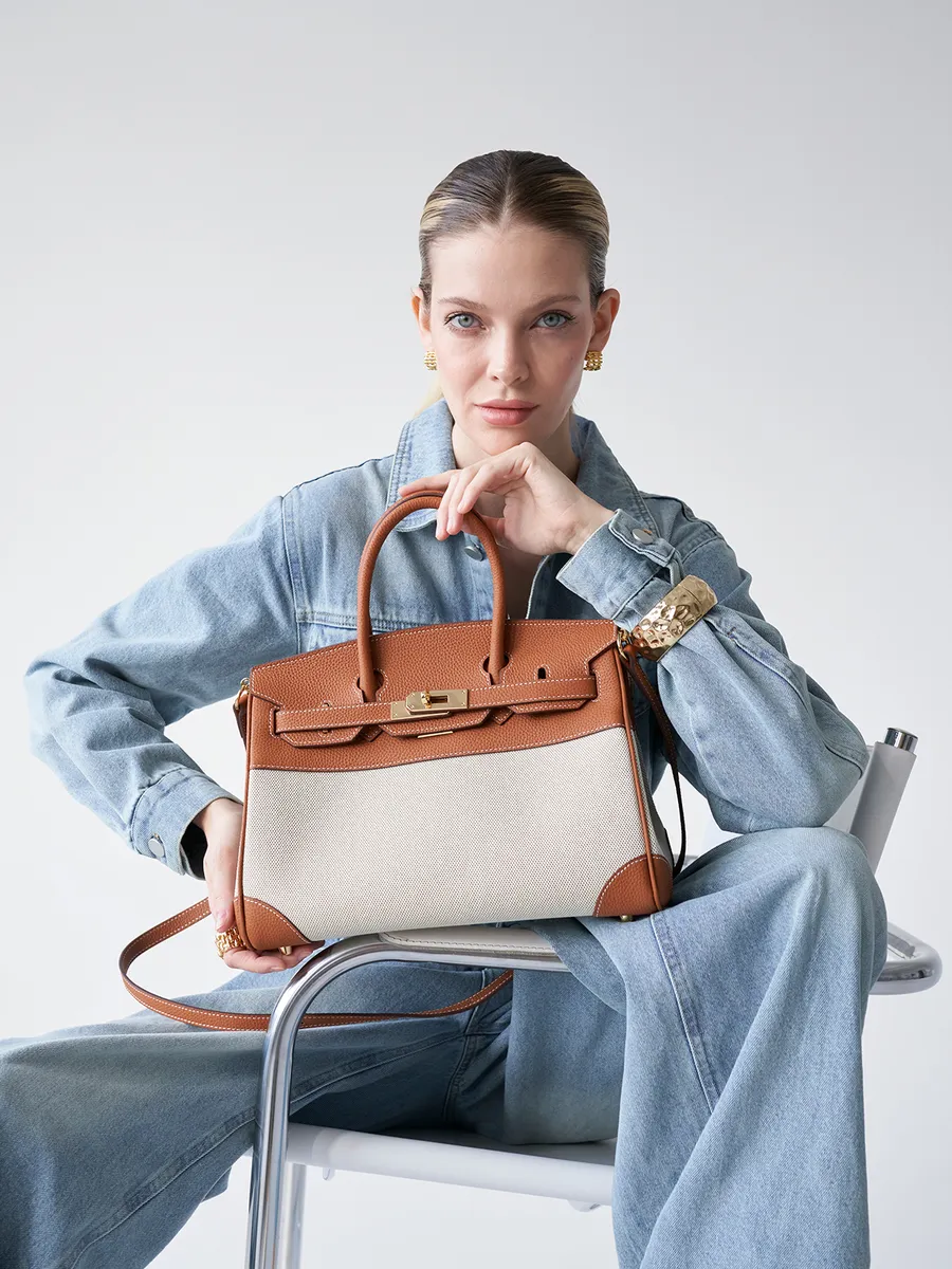 Tote Medium Two-Tone Canvas Zaya Bag
