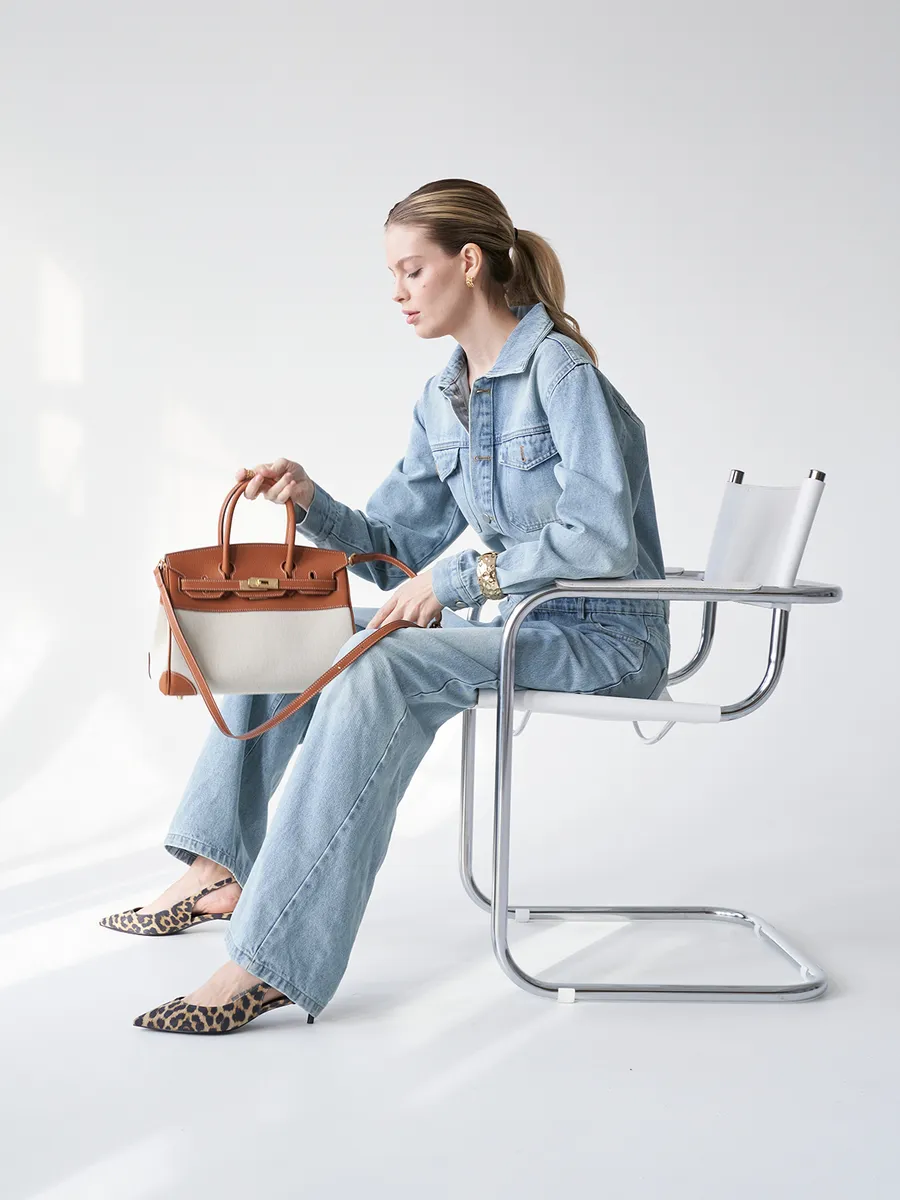 Tote Medium Two-Tone Canvas Zaya Bag