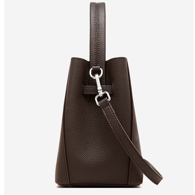 Bucket Genuine Leather Boston Bag