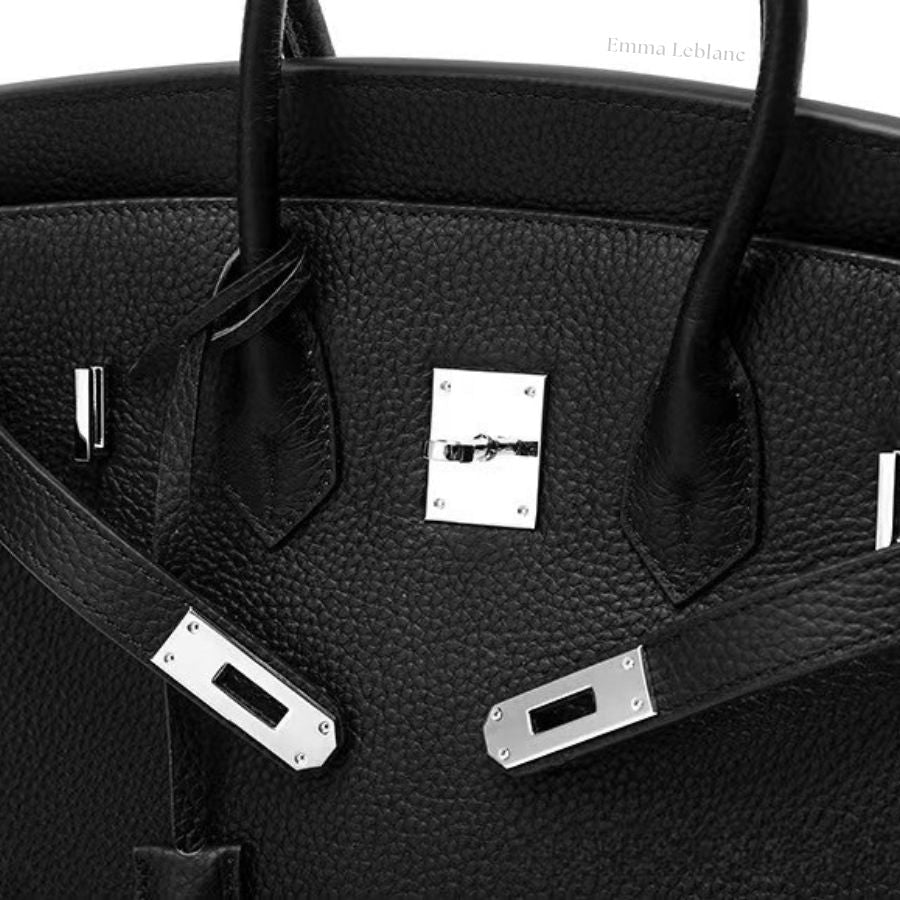 Classic Medium Genuine Leather Barcelona Bag – Silver Hardware