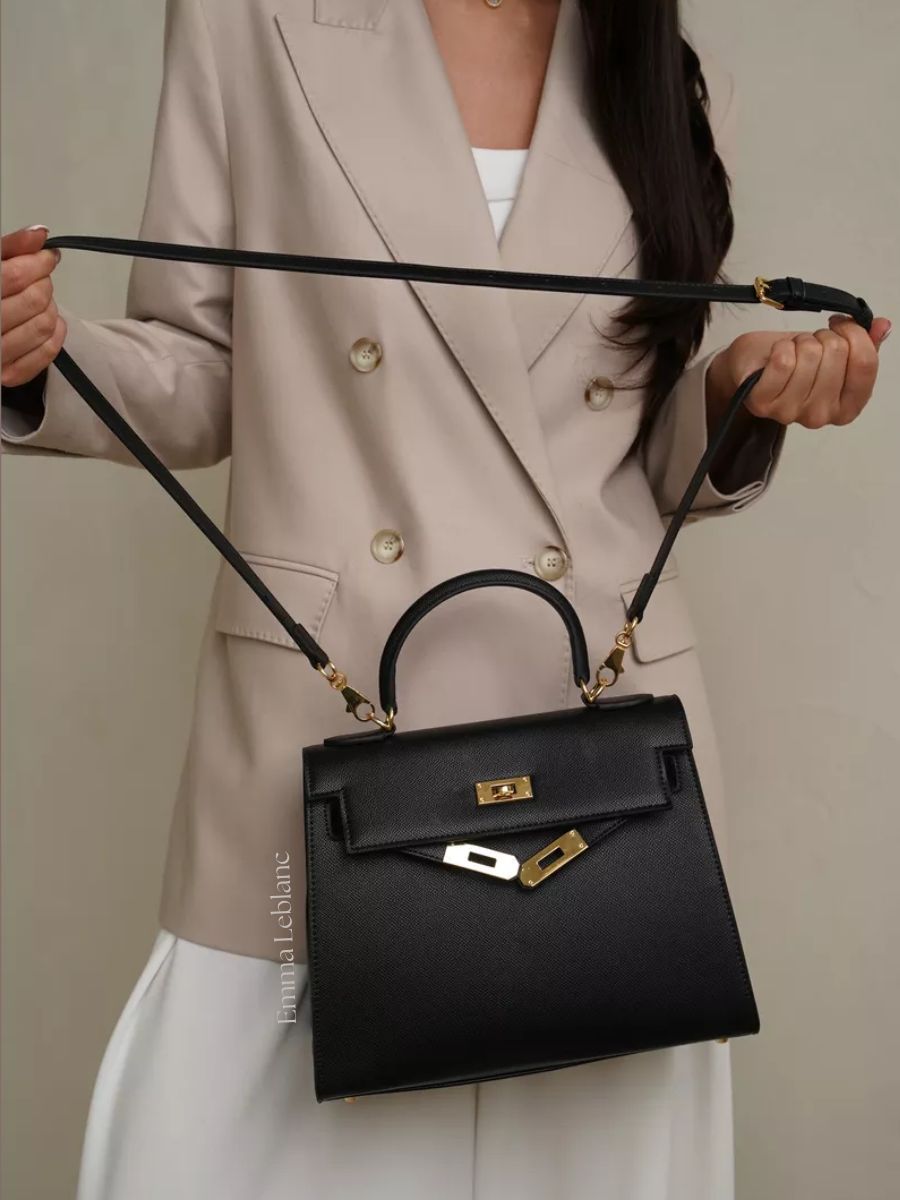 Classic Medium Genuine Leather Madrid Bag – Gold Hardware