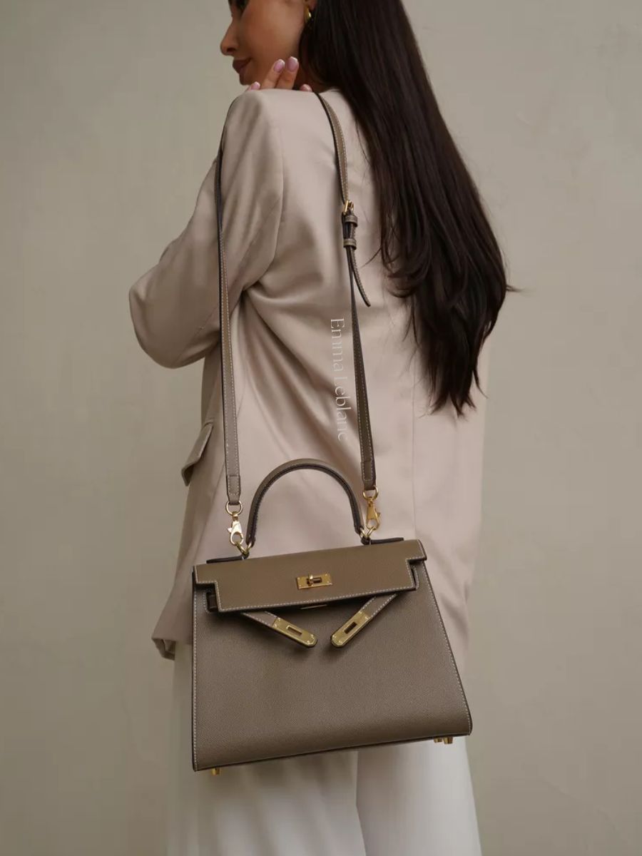 Classic Medium Genuine Leather Madrid Bag – Gold Hardware
