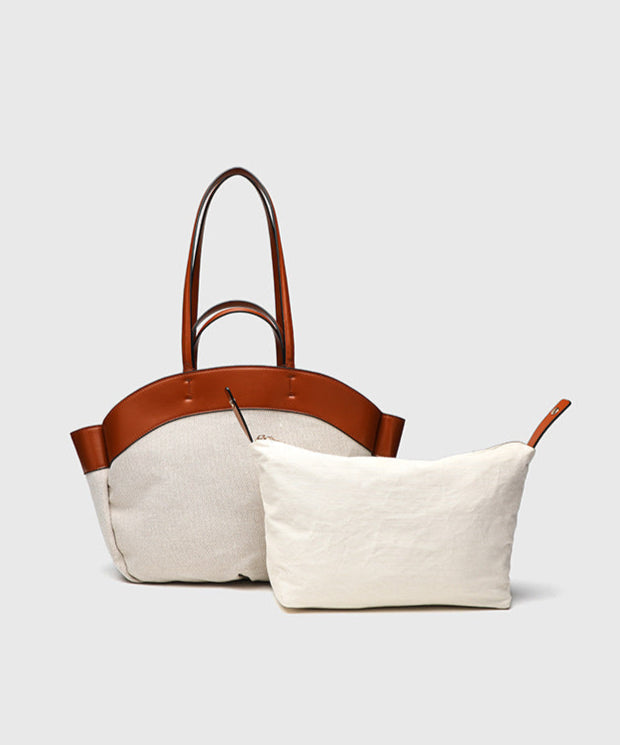 Tote Large Two-Tone Canvas Luna Bag
