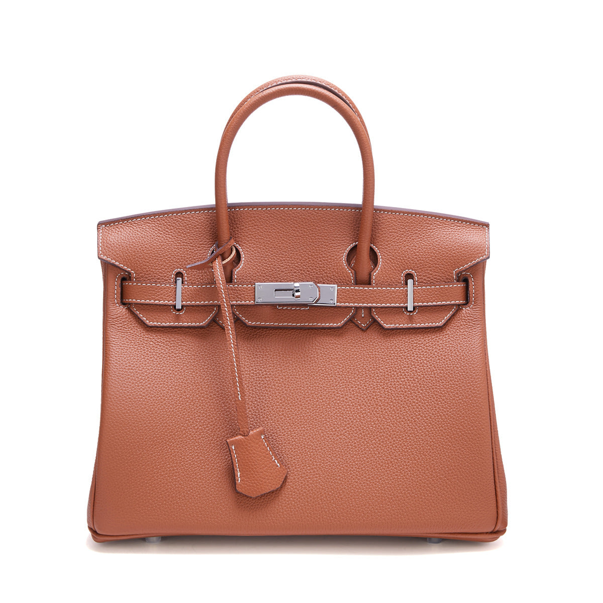 Classic Medium Genuine Leather Barcelona Bag – Silver Hardware