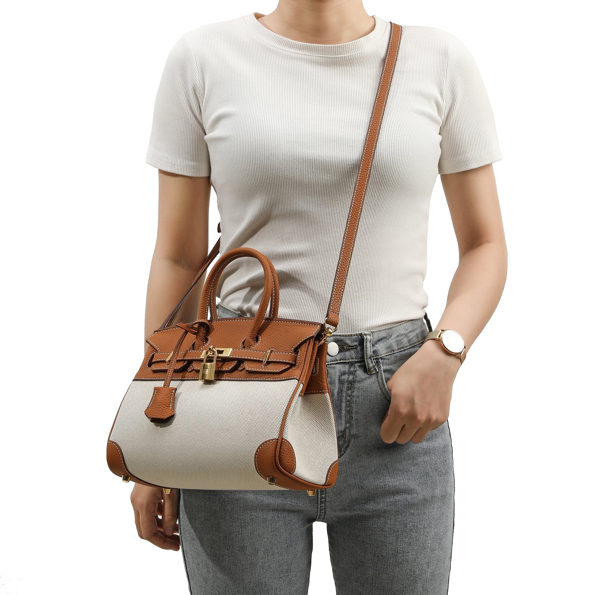 Tote Medium Two-Tone Canvas Zaya Bag