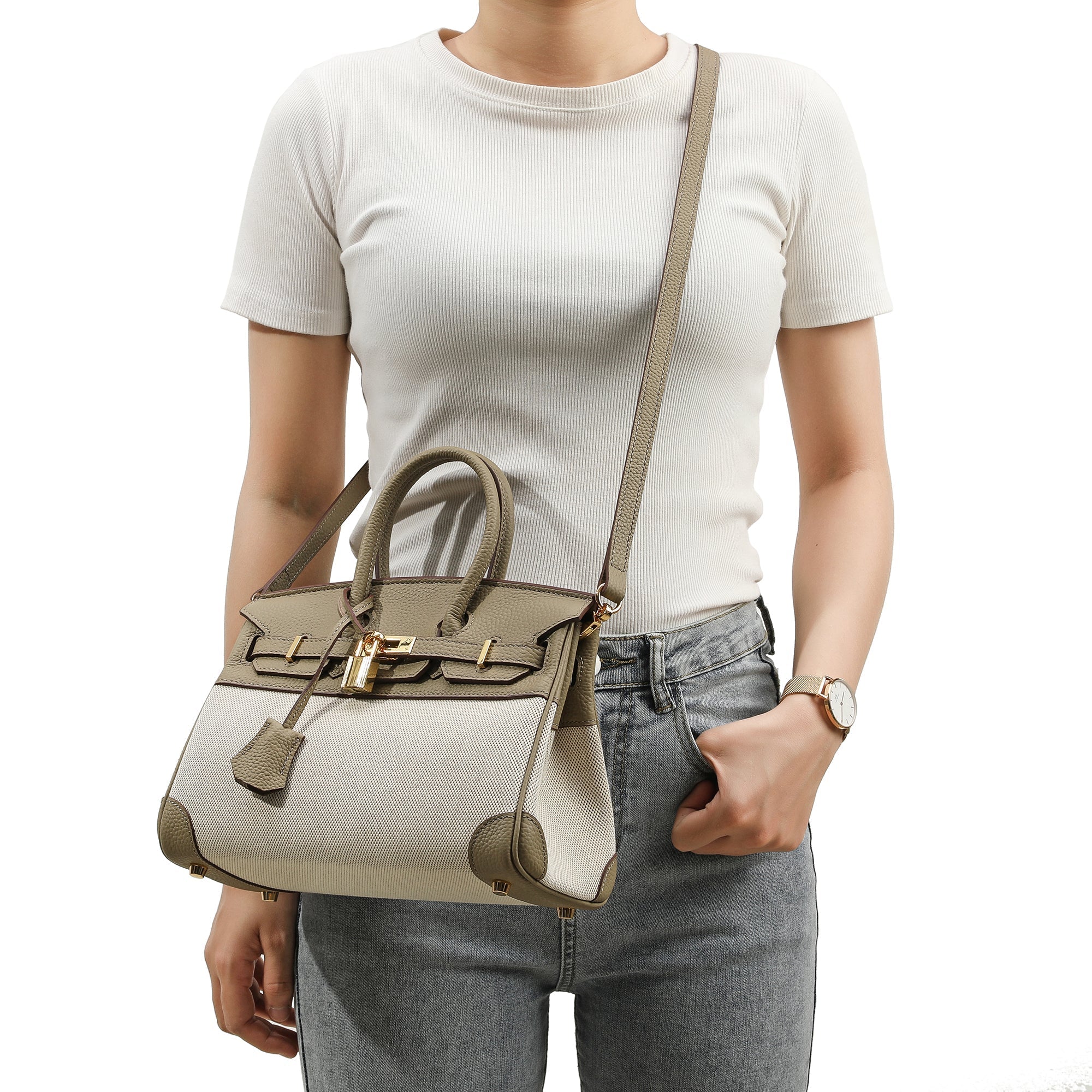 Tote Medium Two-Tone Canvas Zaya Bag