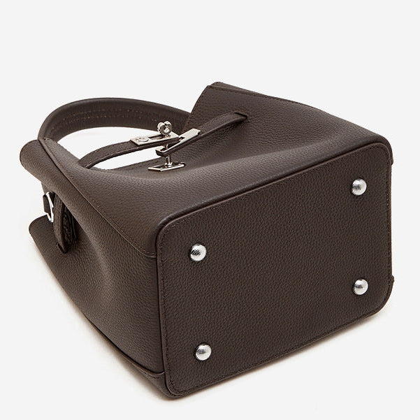 Bucket Genuine Leather Boston Bag